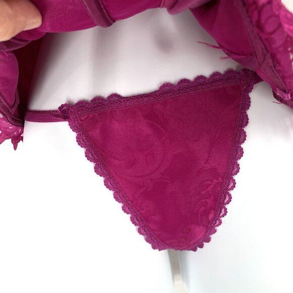 Elegant Women's Lace Halter Corset - Pink - Picture 7 of 16